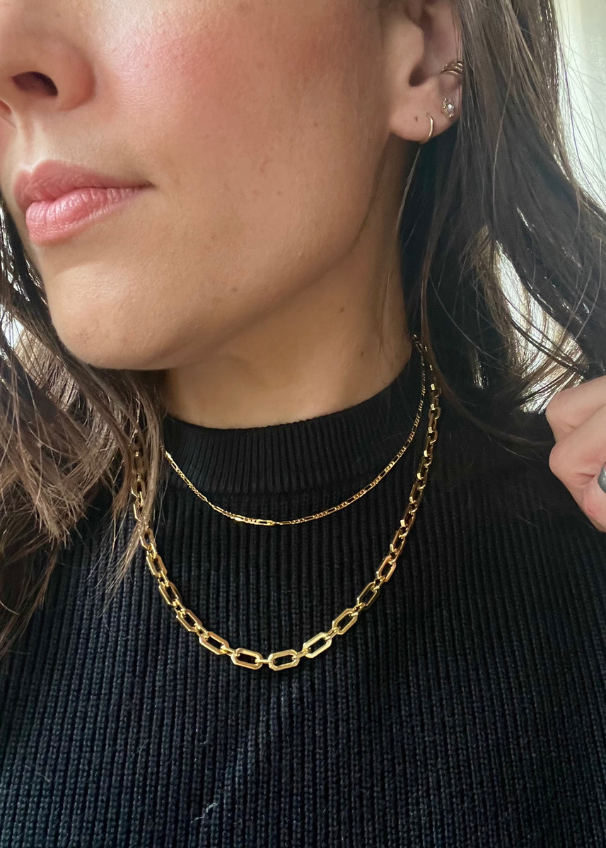 Hexagon Chain Necklace – Cat D.esigns