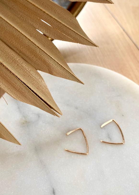 Gold Filled Triangle Earrings